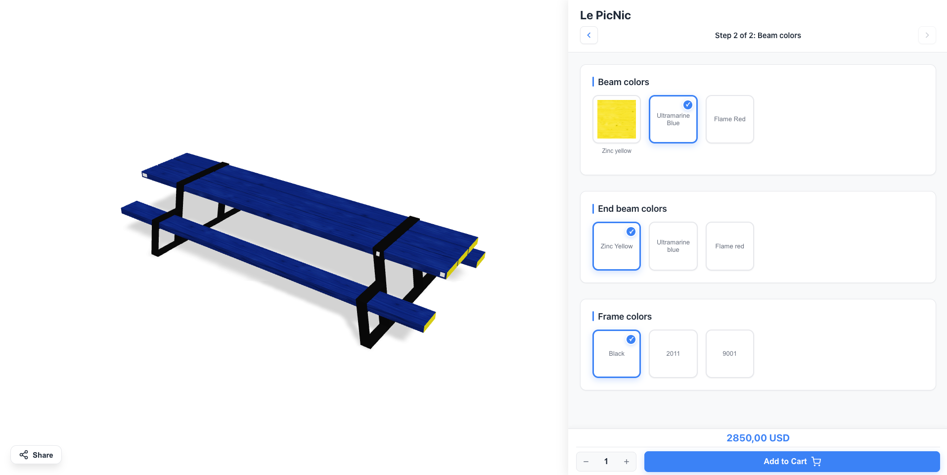 Table Configurator